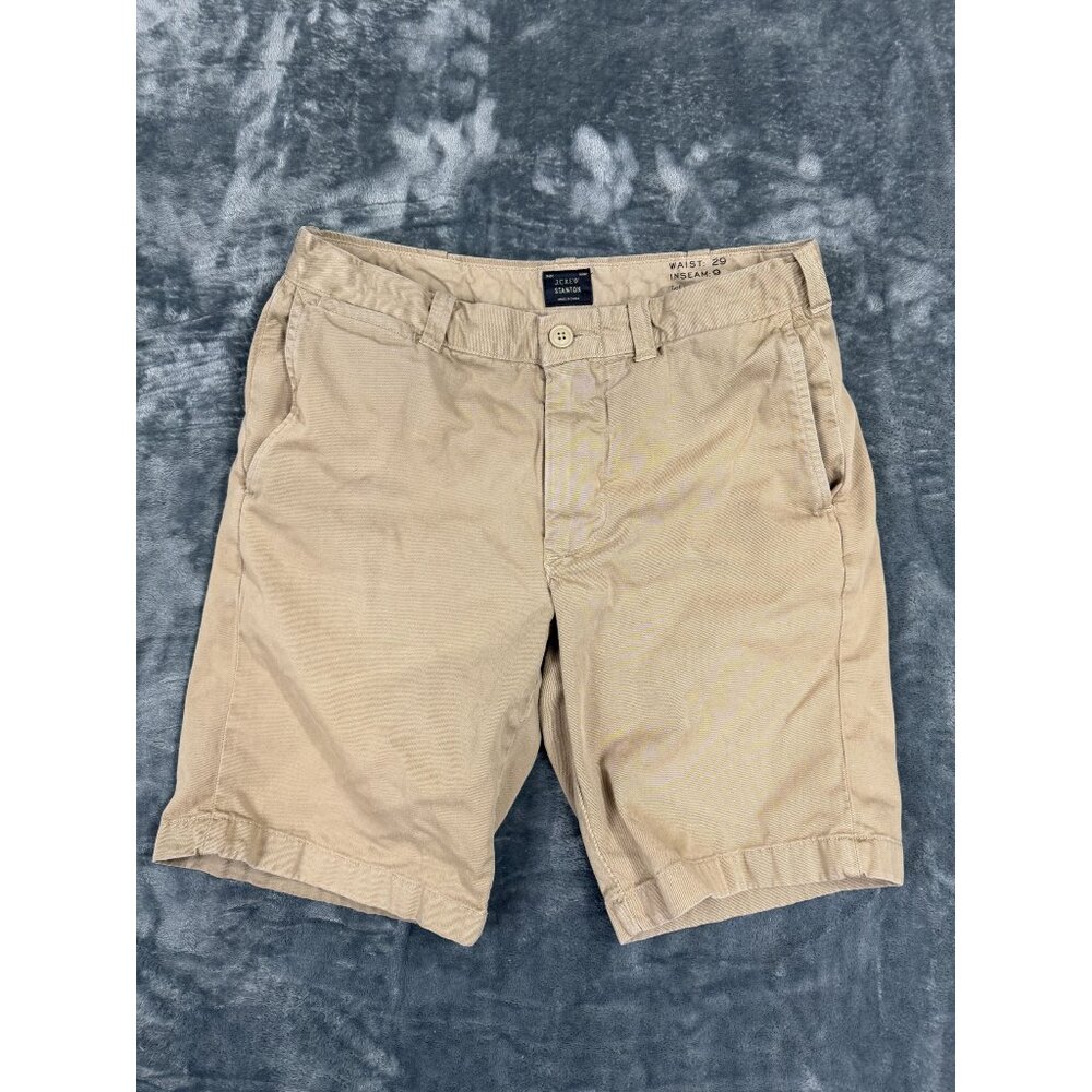 J.Crew Mens Stanton Khaki Shorts Size 29 Durable Cotton Casual